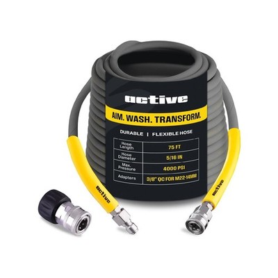 Active 75  Pressure Washer Hose Compatible with gas and electric pressure