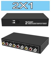 AV Switch Selector Box 2/4/8-Port Composite RCA Switch Splitter Hub Switcher for