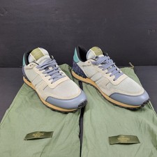 Valentino Garavani Rockrunner Men's Sneakers TM723Y2 Mesh Shoes Gray/ Blue Sz 10