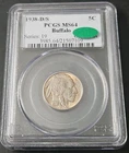 1938 D/S Buffalo Nickel, Certified by PCGS and CAC,  Grade MS64