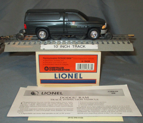 Dodge Insp. Lionel 18438 Pennsylvania PRR Powered Camión con 3 Pos Rev. O/027 ga. | Zustand: Used