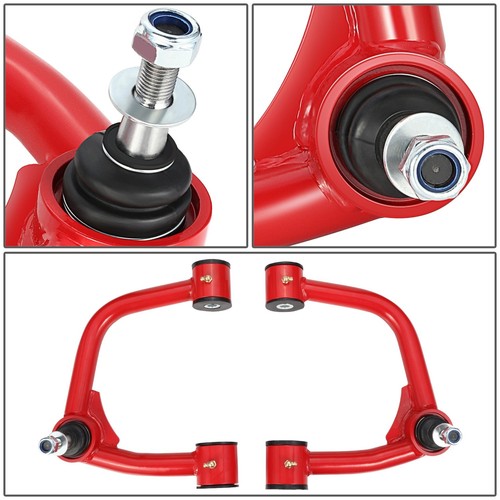 For 05-24 Toyota Tacoma 4WD Steel 2"-4" Lift Front Upper Control Arms Kit Red - Picture 5 of 5