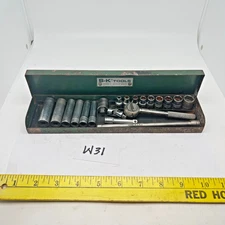 Vintage S-K Tools  1/4" Drive Socket Set w/ Original Storage Box Chicago 60632