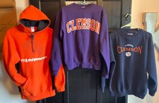 Vintage 90s Y2K Clemson Tigers Sweatshirt Lot Of 3 S-M Unisex Adult NCAA College