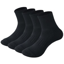 MAGIARTE Mens Athletic Cotton Mini Crew Socks,4 Pairs  Combed Cotton,Cushion...