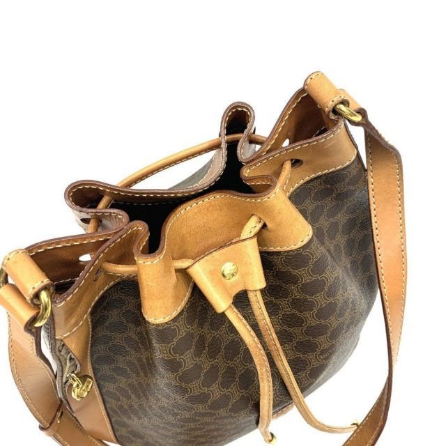 CELINE Macadam Pattern Drawstring Shoulder Bag PV… - image 3