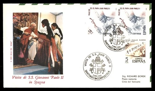 Mayfairstamps Spain FDC 1982 Pope Juan Pablo II Combo First Day Cover aaw_53367