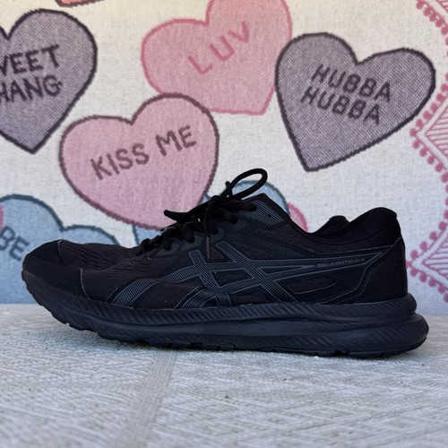 Size 11.5 - Asics Gel Contend 8 Shoes Men's Extra Wide Triple Black Sneakers