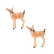 2 Pcs Christmas Deer Decorations Indoor Animal Figurines Ornament