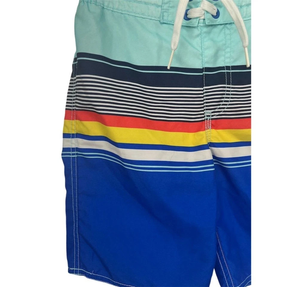 Old Navy Boys Multicolor Striped Swim Trunks Size M 8 Quick-Dry Lined - Image 4 of 4