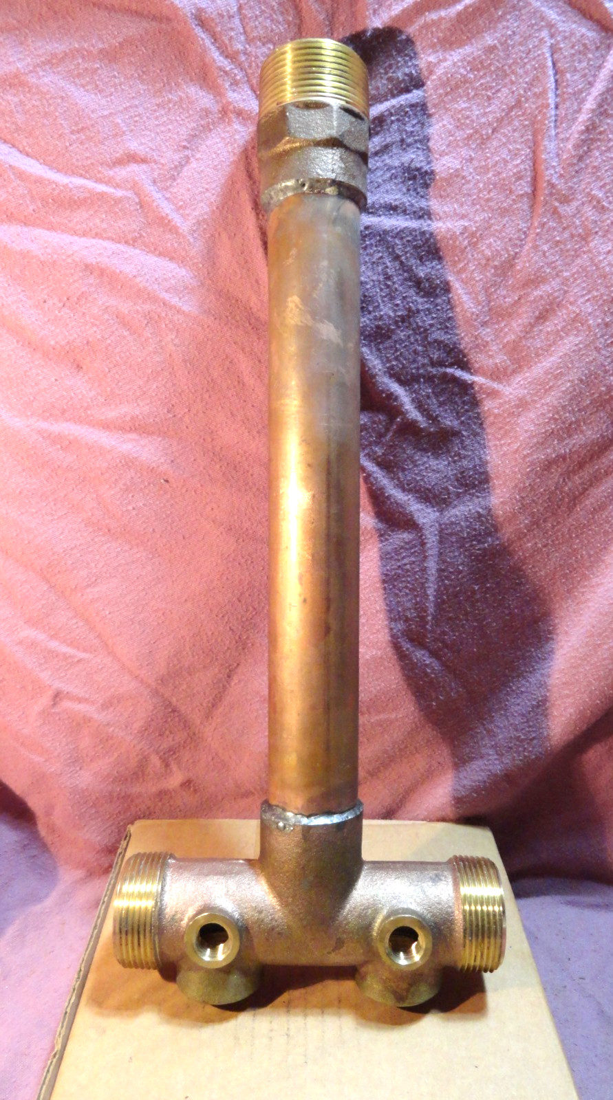 WATER TANK TEE NEW MERRILL USA COPPER/BRASS HEAVY DUTY 1-1/4" NO-LEAD 14" KR