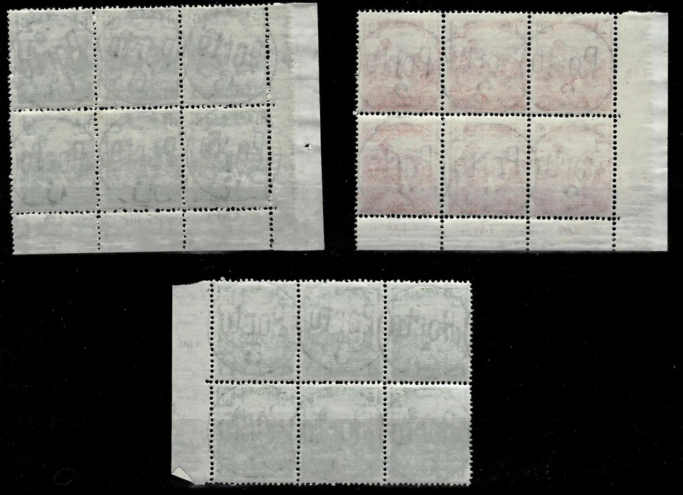 Hungary Postage due - 1919/20 Porto blocks of 6 ☀ MNH**stamps - Image 2 of 2