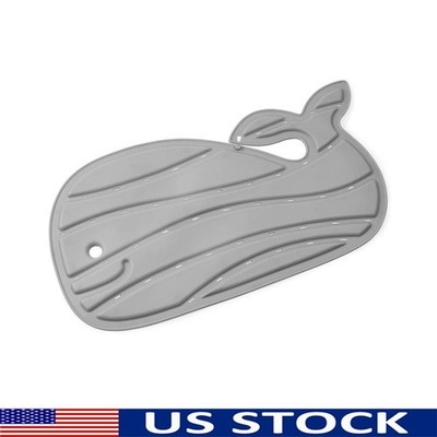 Textured Non-Slip Bath Mat Kids Whale Design Fun & Safe Bathing Experience New