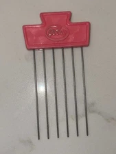 Vintage Goody Metal 3.5” Pink Textured Hair Pick Lift Comb 90’s