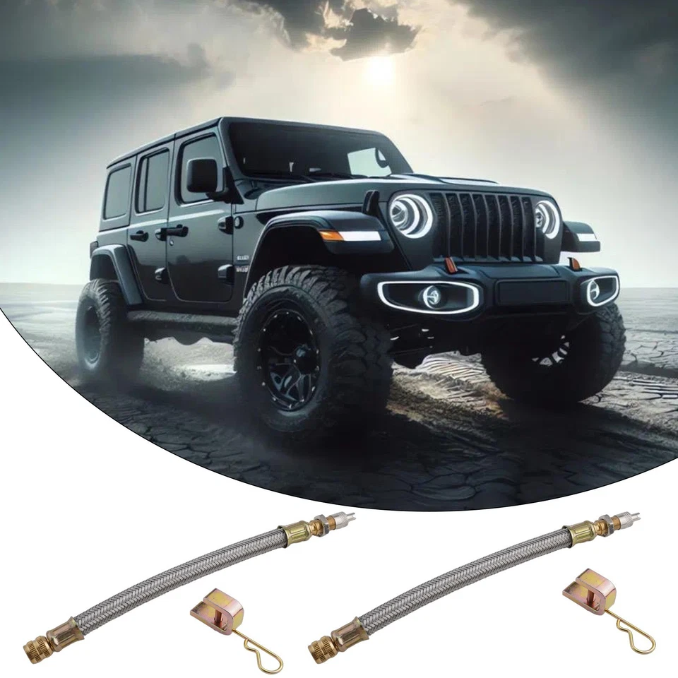 2*Valve Stem Flexible Extension Dually Tire Valve Stem Extenders Adaptor New - Image 2 of 4