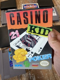 4 Nintendo NES Boxed Games Monopoly Family Feud Casino Kid Hollywood Nice!