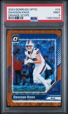 2024 DONRUSS OPTIC DAWSON KNOX ORANGE SCOPE /79 PSA 9 #24