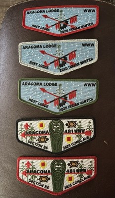 Aracoma Lodge 2025 Indian Winter & Conclave OA Patch Mixed Lot 