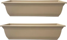 24 Inch Mojave Window Planter Box with Drainage Holes, Lightweight Uv-Resistant