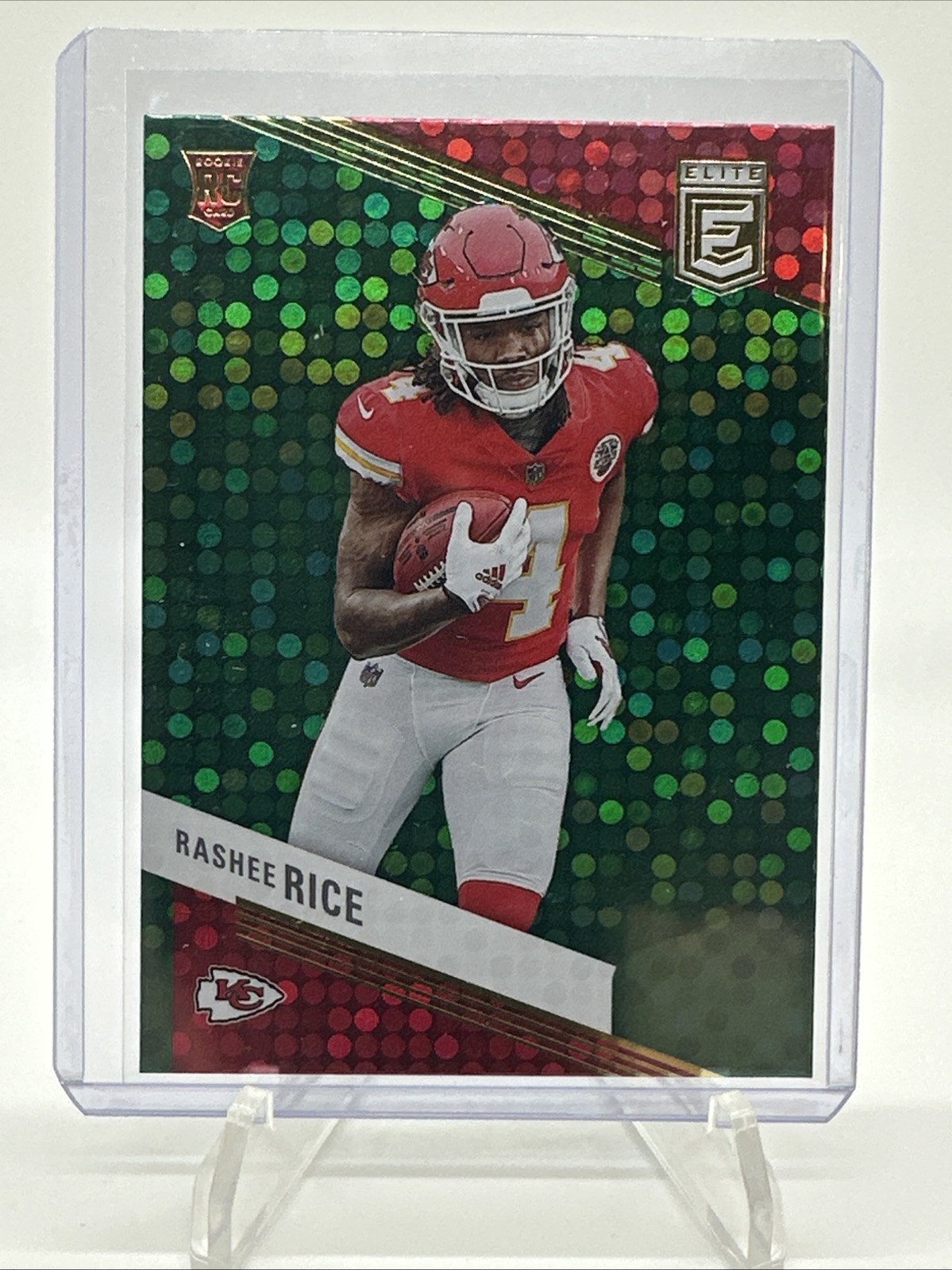 2023 Donruss Elite Rashee Rice RC Green Disco #177 Rookie Chiefs