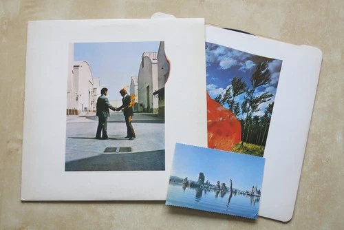 PINK FLOYD Wish You Were Here UK vinyl LP with inner & postcard Harvest Records