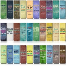 30 Pcs Christian Magnetic Bookmarks Bible Verse Religious Scripture Page Clip