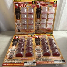 Lot of 4, 8 pc, 32 total, RUBY SLIDERS SCRATCH FLOOR PROTECTORS, BULBHEAD NEW