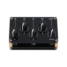 4 Channel 3.5mm Portable Stereo Audio Mixer easily connect to video players