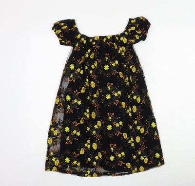 Pins & Needles Damen schwarz Blumen Nylon Trapez & Swing Größe XS Off the