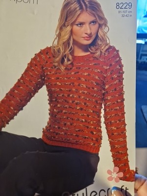 Stylecraft Bommel Strickmuster 8229 Pullover 32-42'' 