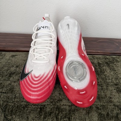 Nike Vapor Elite 1 Football Cleats White University Red  display picture 3