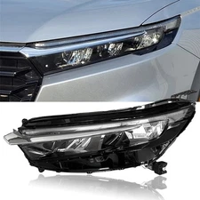 Left/Right Side Headlight Assembly for Honda CR-V 2023-2026 LED Lamp Chrome Trim