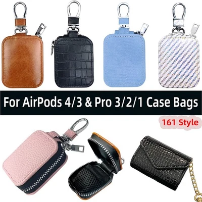 Leather Protective Case Bag for AirPods 4/3 Pro 3/2/1 | Shockproof Stylish Cover