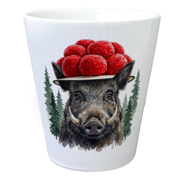 Wildschwein Mit Bollenhut Blumentopf Schwarzwald Motiv-image