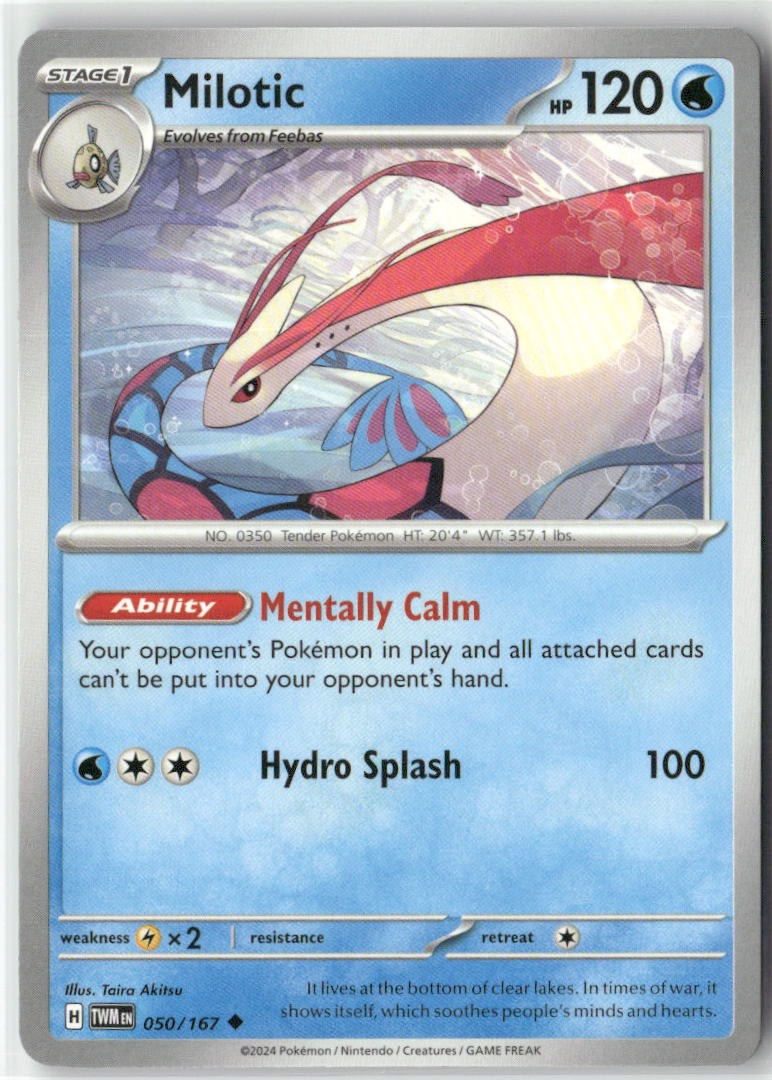 Milotic 050/167 Uncommon Twilight Masquerade Pokemon Near Mint