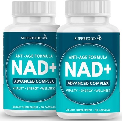 2PK Liposomal NAD+ Anti-Aging Support Supplement + Resveratrol Astaxanthin CoQ10
