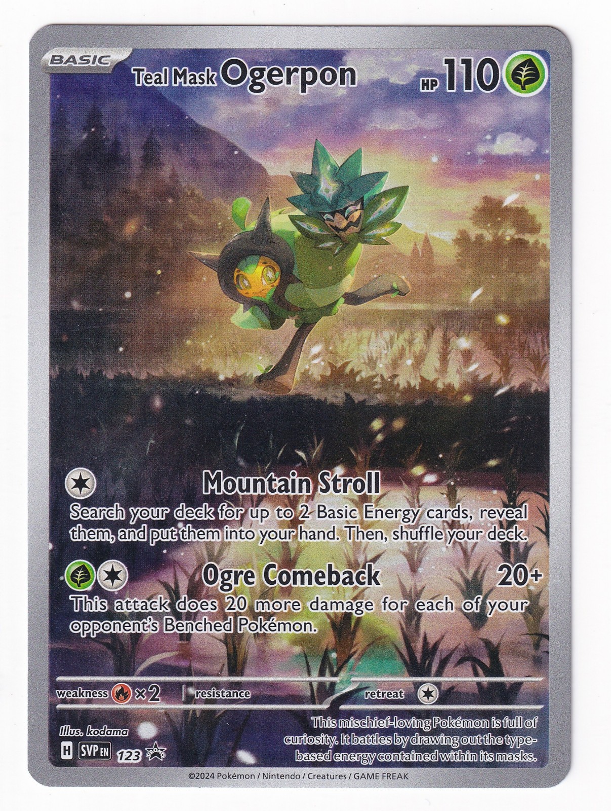 Teal Mask Ogerpon 123 - Scarlet & Violet Promo - NM Illustration Rare - Pokemon