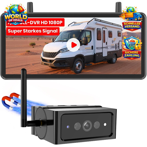 "Kabellose RüCkfahrkamera 1080P Mit 7.2\" Monitor FüR Wohnmobile Und Lkw"-image