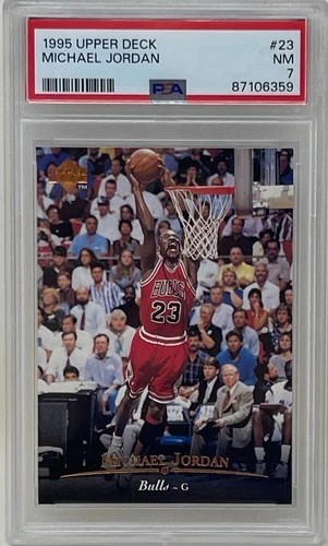 Michael Jordan 1995 Upper Deck Chicago Bulls NBA Basketball Card #23 PSA 7
