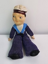 Vintage Pacific Princess Cruise Sailor Cloth Doll 1970s Love Boat Souvenir