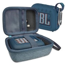 Silicone Cover and Hard Carrying Case for JBL Go 4tooth Speaker - Blue