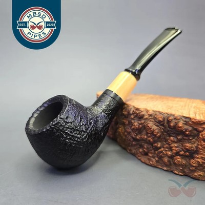 MBSD Briars by Vitale Black Sandblasted Author w/ Boxwood, Briar Pipe, New