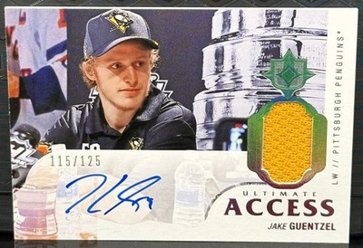 2018-19 Upper Deck Ultimate Collection Access #UAA-JG Jake Guentzel Auto 115/125