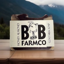 B and B Farmco Goat Milk Soap HONEY ALMOND 4.4 oz. Made In USA