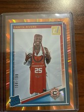 2025 Panini Donruss WNBA - Rated Rookie Saniya Rivers #92 Orange Laser /199 (RC)