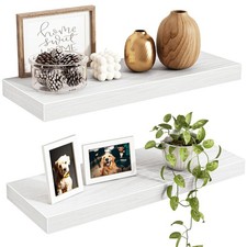 Floating Shelves for Wall, 15.7" Wood Wall Mounted Shelves for Living Room, B...