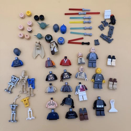 LEGO Star Wars Minifigure Parts & Accessories Lot – Helmets, Sabers, Droids