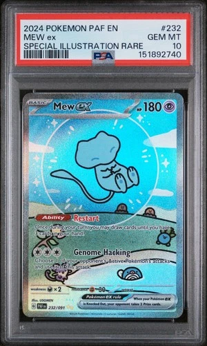 2024 POKEMON PAF EN-PALDEAN FATES SPECIAL ILLUSTRATION RARE #232 MEW EX PSA 10