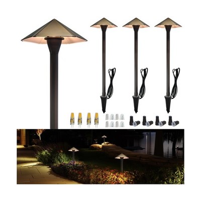 COLOER Solid Cast Brass Pathway Lights, 12V Low Voltage Landscape Lighting LE...