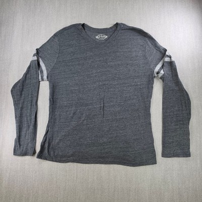 Red Camel Long Sleeve V-Neck Mens XXL Gray Varsity Stripe Tri-Blend Tee